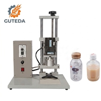 Mini machine de capsulage semi-automatique en acier inoxydable avec volant de réglage en hauteur, conception à haute efficacité d'étanchéité, prix de gros