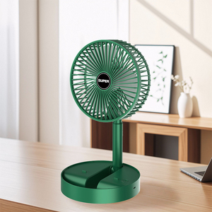 Portable Mini Usb Rechargeable Folding Telescopic Table & Floor Fan Quiet Cooling for Home <b>Office</b> Dorm Outdoor Camping Ylt-tf04 - Product Image 1