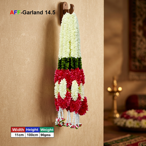 Guirnalda Floral Artificial Blanca y Roja de Tela para Decoración de Bodas Tradicionales, Ceremonias y Festivales, para Colgar en Interiores - Product Image 4