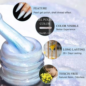 <span class=keywords><strong>Esmalte</strong></span> <span class=keywords><strong>de</strong></span> <span class=keywords><strong>Uñas</strong></span> Profesional al por Mayor, Marca Privada, Suministros para Salón, Gel Natural Aurora Mermaid, Colores <span class=keywords><strong>Pastel</strong></span> Brillantes, Acabado Brillante - Product Image 2