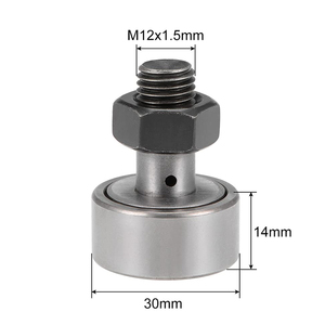 Rodamiento de agujas de leva de complemento completo, de alta carga y alta precisión, de acero cromado, con arandela de empuje, tornillo y perno, rodillo de seguimiento - Product Image 3