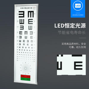 กล่องไฟแสดงแผนภูมิการมองเห็นแบบ LED ขนาด 5 เมตร มาตรฐานลอการิทึม อุปกรณ์ตรวจวัดสายตาแบบบางพิเศษ สำหรับการตรวจตาและการทดสอบการมองเห็น - Product Image 5