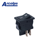 Arcolps 250VAC 30A Rouge ON-OFF Interrupteur à bascule scellé avec bouton poussoir autobloquant 2 broches Bateau IP65 Smart Solder Lug Termination