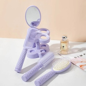 Juego de peines de espejo de cuatro piezas con base, peine de aire de alta gama, peine de cerdas de alto valor, peine especial para el cuidado del cabello femenino, peine para dar volumen - Product Image 3
