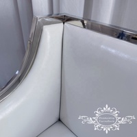 Fauteuils de mariage modernes en cuir argenté à siège unique pour hôtels, événements, salons et mobilier de salle à manger domestique
