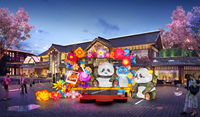 Installations de lanternes LED en soie motif Panda chinois pour Diwali, célébrations de remise des diplômes, zones scéniques, quartiers commerciaux - Couleurs personnalisées