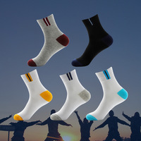 Chaussettes de sport pour hommes, pas chères, pour l'automne et l'hiver, chaussettes courtes décontractées, épaisses, pour le travail