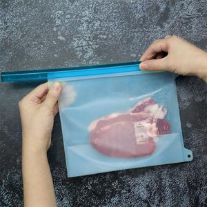 Sac de conservation alimentaire en silicone réutilisable, durable, sans BPA, écologique, sac de voyage <span class=keywords><strong>sous</strong></span> <span class=keywords><strong>vide</strong></span> pour animaux de compagnie, sandwichs, fruits et pain - Product Image 3