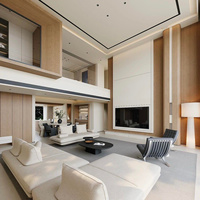 Meuble TV mural sur mesure pleine hauteur pour salon duplex