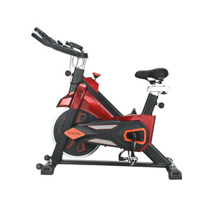 Bicicleta de Ejercicio X-800 con Resistencia Ajustable, Bicicleta de Spinning Negra y Roja para Fitness y Pérdida de Peso - Product Image 3