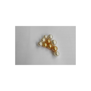 Perlas blancas de 9-10 mm, adornadas con destellos dorados para una belleza deslumbrante y un encanto atemporal en cualquier pieza de joyería. - Product Image 4