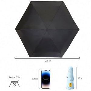 Custom Logo and <b>Printing</b> Cute Multi Color Waterproof Capsule Umbrellas <b>Mini</b> Portable 5 Fold Umbrella for Women - Product Image 3