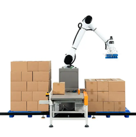 Mesin Palletizer Robot sepenuhnya otomatis untuk penggunaan pabrik tas palet susun efisien untuk kemasan makanan bahan kertas