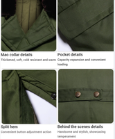 Manteau de travail d'hiver en coton chaud, épais, imperméable et coupe-vent, vert, long, uniforme, protection contre le froid pour les travaux en extérieur et industriels
