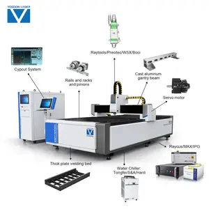 เครื่องตัดเลเซอร์แบบ3015 CNC เครื่องตัดไฟเบอร์เลเซอร์สำหรับโลหะเหล็ก