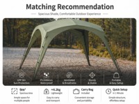 Auvent de camping pliable pour 3 à 6 personnes, abri solaire, pavillon imperméable pour le camping, la randonnée et le trekking