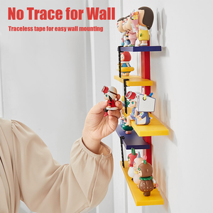 Estante de Exhibición Flotante de Bambú de Tres Niveles, Colorido, Moderno, para Montar en la Pared, Decorativo, para Guardar Figuras Coleccionables, <span class=keywords><strong>Funko</strong></span> - Product Image 4