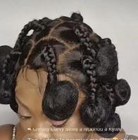 Jennifer Synthétique Boîte Tressé Perruque Lace Front Afro Dreadlocks Papillon Locs Perruque Courte 6 Pouces Afro Sans Noeud Tressage Perruque