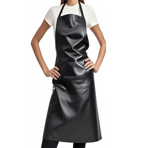 Tablier imperméable en PU pour hommes femmes en cuir artificiel doux cuisine boucher Restaurant ongles cheveux beauté tablier de travail - Product Image 4