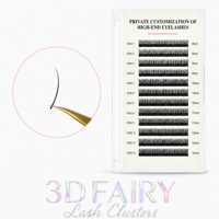 Extensions de cils véganes faites à la main, 12 rangées, noir mat, cils individuels 8-15mm, plateau à base de feuille, vente en gros, marque privée, personnalisable