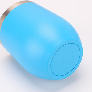 Vaso Moderno Personalizado de 12 oz, Doble Pared Aislada, Forma Ovalada de Huevo, Acero Inoxidable con Recubrimiento en Polvo, a Prueba de Fugas, Libre de BPA, con Tapa - Product Image 2