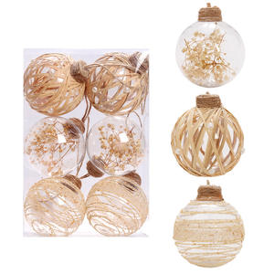 2025 Wholesale Transparent <strong>PET</strong> Christmas Ball New Year Holiday Decorative Supplies with Rope for Christmas Tree Decoration - Product Image 5