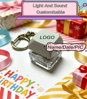 Custom Logo Anime Style Acrylic Keychain with Switch Button Keycaps for Stress Relief