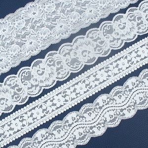 Accessoires en dentelle élastique brodée ajourée pour robe, lingerie, garniture en dentelle de maille blanche personnalisable - Product Image 4