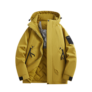 Chaqueta Impermeable con Capucha Desmontable, Elegante y Cálida para Invierno, Transpirable, Cortavientos, con Función de Control de Temperatura, Holgada y Cómoda - Product Image 6