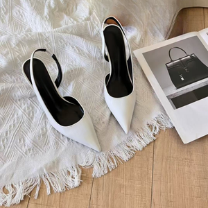 Zapatos de Tacón Alto para Mujer, Diseño Retro, Versátiles, Cómodos, de Cuero, con Punta en Pico, Suaves y Transpirables para Primavera y Otoño - Product Image 5