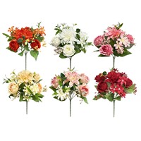 Fleurs de pivoine artificielles en gros, bouquet de fleurs de pivoine en soie pour mariage, décoration de la maison, Noël, Nouvel An