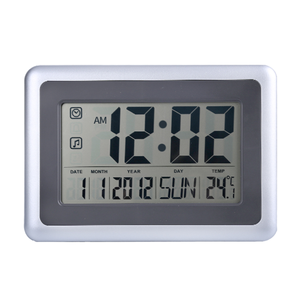 นาฬิกาดิจิตอลอิเล็กทรอนิกส์ LCD แบบติดผนังและตั้งโต๊ะ หน้าจอแสดงผลขนาดใหญ่ พร้อมแสดงอุณหภูมิภายในอาคาร วันที่ และปฏิทิน รุ่น 2138 - Product Image 5
