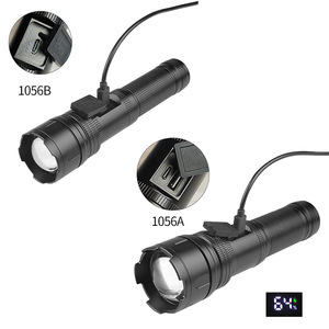 ไฟฉาย LED แบบชาร์จไฟได้ 30W พร้อมจอแสดงผลดิจิตอล ไฟฉายอลูมิเนียมอัลลอยด์ความเข้มสูงระยะไกล แสงสีขาว - Product Image 5