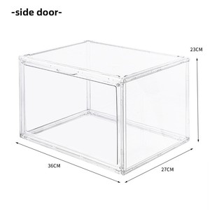 Boîte de rangement moderne en acrylique transparent personnalisable empilable boîte à chaussures transparente organisateur pour grandes chaussures - Product Image 2