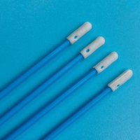 742 Écouvillon de salle blanche à manche bleu, sans peluches, pour le nettoyage de précision, avec embout en mousse, pour le nettoyage industriel