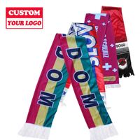Benutzer definierte Logo Druck Sport Team Jacquard 100% Acryl Soccer Club Fan Schal Druck Schal Schal Fußball Fans