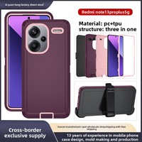 Coque de téléphone portable anti-chute, antichoc, intégrale, pour Redmi Note 13 Pro Plus Poco X6, protection intégrale, coques combinées antichoc