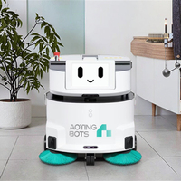 Robot écologique sans eau pour l'entretien intelligent des sols avec systèmes de nettoyage Robot de nettoyage à sec