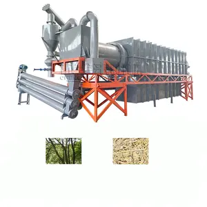 Industrial smokeless net shell airflow carbonizer produces charcoal hardwood charcoal carbonization furnace making machine