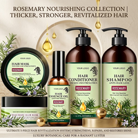 Ensemble de soins capillaires nourrissants et hydratants à la  romarin biologique, shampoing, après-shampoing, crème, huile, masque, combo pour adultes, unisexe, vente en gros, OEM