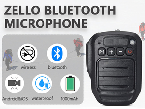 Không dây mic loa với PTT nút 1000mAh pin cho IOS và Android hệ thống điện thoại Bluetooth microphone không thấm nước - Product Image 2