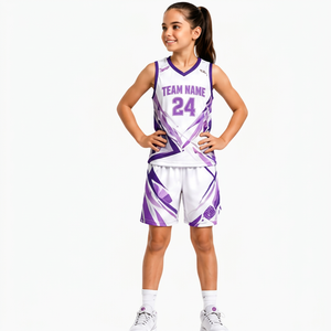 Ensemble d'uniformes de basketball unisexes personnalisables sans manches, avec logo personnalisé, impression par sublimation, fermeture à cordon en maille respirante - Product Image 5