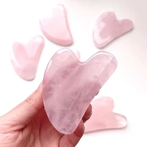Gran oferta, tabla guasha de cristal de cuarzo rosa natural, herramienta de masaje de belleza corporal de <span class=keywords><strong>Jade</strong></span> para <span class=keywords><strong>SPA</strong></span> - Product Image 4