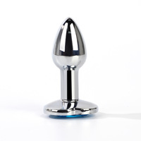Plug anal en forme de cœur en acier inoxydable avec cristal amovible, étanche, stimulateur, jouets sexuels pour hommes et femmes, en métal