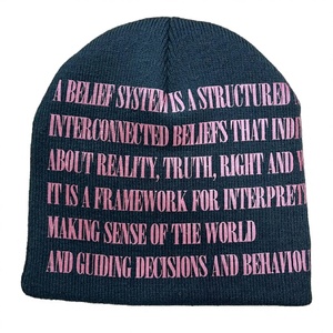 Gorro de Invierno Popular de Acrílico Negro con Patrón de Caracteres, de Alta Calidad, Muestra Rápida, MOQ Bajo, para Mantener el Calor - Product Image 2