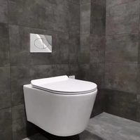 WC monobloc mural en céramique moderne de haute qualité avec réservoir d'eau dissimulé