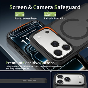 <span class=keywords><strong>Precio</strong></span> al por mayor para funda de teléfono <span class=keywords><strong>iPhone</strong></span> 18 17 <span class=keywords><strong>Pro</strong></span> <span class=keywords><strong>Max</strong></span> con soporte magnético, híbrida de TPU y PC, parte trasera mate, accesorios, productos de moda, al por mayor - Product Image 3