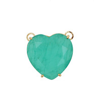 Joyería personalizada Paraiba colgante en forma de corazón Brasil cristal fusión verde colores circón collar recién llegado