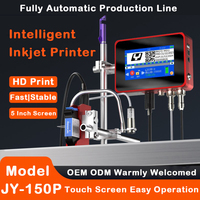 Mesin Pengkodean Inkjet Otomatis 12.7mm 25.4mm Printer Inkjet Termal Layar Sentuh 5'' 600DPI HD Printer Pengkodean 24 Bahasa