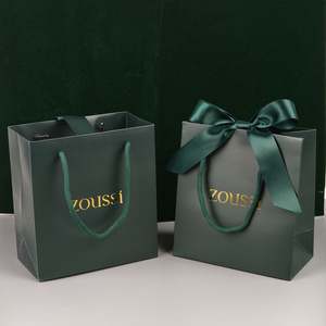 High Quality Customized Ribbon Handle Boutique Shopping Packaging <b>Gift</b> Packaging Paper <b>Gift</b> <b>Bags</b> Handle Paper <b>Bags</b> - Product Image 5